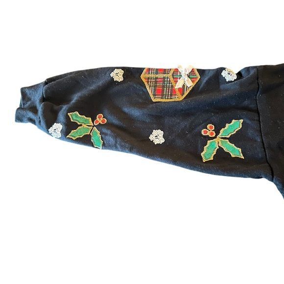 Vintage 90s Christmas Ugly Sweatshirt Puffy Paint - Picture 4 of 5